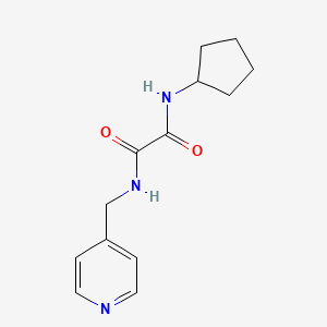 molecular formula C13H17N3O2 B2710671 N'-cyclopentyl-N-(pyridin-4-ylmethyl)oxamide CAS No. 312499-10-8