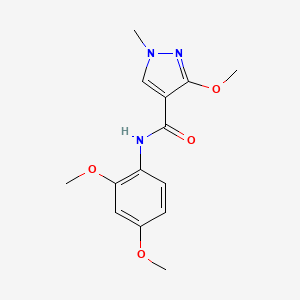 molecular formula C14H17N3O4 B2710675 N-(2,4-dimethoxyphenyl)-3-methoxy-1-methyl-1H-pyrazole-4-carboxamide CAS No. 1014045-84-1