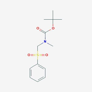 molecular formula C13H19NO4S B2710690 叔丁基-N-(苯甲磺酰甲基)-N-甲基氨基甲酸酯 CAS No. 2418695-98-2