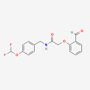 N-[[4-(difluoromethoxy)phenyl]methyl]-2-(2-formylphenoxy)acetamide