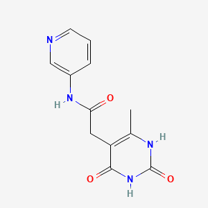 molecular formula C12H12N4O3 B2710692 2-(6-甲基-2,4-二氧杂-1,2,3,4-四氢嘧啶-5-基)-N-(吡啶-3-基)乙酰胺 CAS No. 1203191-64-3