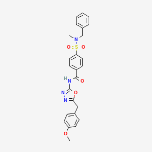 4-[benzyl(methyl)sulfamoyl]-N-{5-[(4-methoxyphenyl)methyl]-1,3,4-oxadiazol-2-yl}benzamide