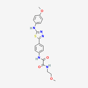 N1-(2-methoxyethyl)-N2-(4-(5-((4-methoxyphenyl)amino)-1,3,4-thiadiazol-2-yl)phenyl)oxalamide