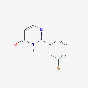 molecular formula C10H7BrN2O B2710702 4(3H)-Pyrimidinone, 2-(3-bromophenyl)- CAS No. 97604-03-0