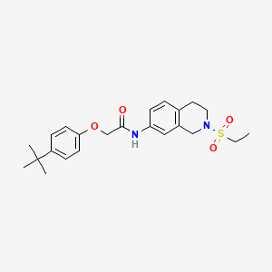 molecular formula C23H30N2O4S B2710710 2-(4-(tert-butyl)phenoxy)-N-(2-(ethylsulfonyl)-1,2,3,4-tetrahydroisoquinolin-7-yl)acetamide CAS No. 954707-04-1