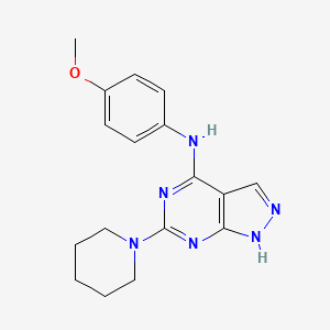 molecular formula C17H20N6O B2710749 N-(4-methoxyphenyl)-6-(piperidin-1-yl)-1H-pyrazolo[3,4-d]pyrimidin-4-amine CAS No. 1105205-15-9
