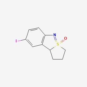 molecular formula C10H10INOS B2710801 11-Iodo-6lambda6-thia-7-azatricyclo[6.4.0.02,6]dodeca-1(8),6,9,11-tetraene 6-oxide CAS No. 2169310-94-3