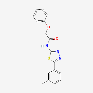 molecular formula C17H15N3O2S B2710819 2-苯氧基-N-(5-(间甲苯基)-1,3,4-噻二唑-2-基)乙酰胺 CAS No. 392244-16-5