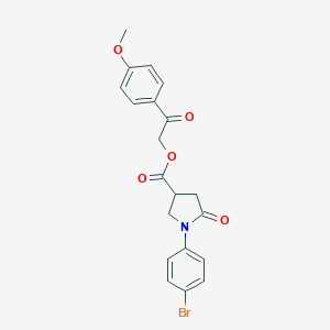 2-(4-Methoxyphenyl)-2-oxoethyl 1-(4-bromophenyl)-5-oxo-3-pyrrolidinecarboxylate