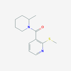 molecular formula C13H18N2OS B2710822 (2-Methylpiperidin-1-yl)-(2-methylsulfanylpyridin-3-yl)methanone CAS No. 1090436-82-0