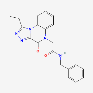 molecular formula C20H19N5O2 B2710823 N-苄基-2-(1-乙基-4-氧代-[1,2,4]三唑并[4,3-a]喹喔啉-5(4H)-基)乙酰胺 CAS No. 1358275-32-7