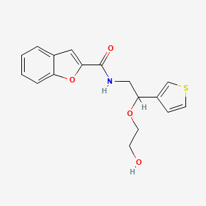 molecular formula C17H17NO4S B2710841 N-(2-(2-hydroxyethoxy)-2-(thiophen-3-yl)ethyl)benzofuran-2-carboxamide CAS No. 2034566-09-9