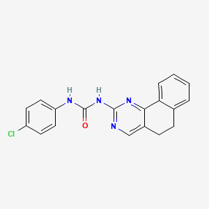 molecular formula C19H15ClN4O B2710853 N-(4-chlorophenyl)-N'-(5,6-dihydrobenzo[h]quinazolin-2-yl)urea CAS No. 306979-41-9
