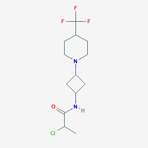 2-Chloro-N-[3-[4-(trifluoromethyl)piperidin-1-yl]cyclobutyl]propanamide