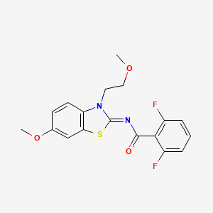 (Z)-2,6-difluoro-N-(6-methoxy-3-(2-methoxyethyl)benzo[d]thiazol-2(3H)-ylidene)benzamide