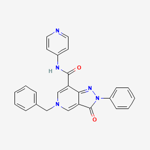 molecular formula C25H19N5O2 B2710889 5-苄基-3-酮-2-苯基-N-(吡啶-4-基)-3,5-二氢-2H-嘧啶并[4,3-c]吡啶-7-甲酰胺 CAS No. 921780-04-3