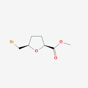 molecular formula C7H11BrO3 B2710891 甲酸甲酯(2S,5R)-5-(溴甲基)氧杂环戊烷-2-甲酸酯 CAS No. 2402789-93-7