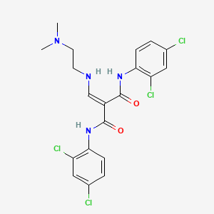 molecular formula C20H20Cl4N4O2 B2710923 N~1~,N~3~-bis(2,4-dichlorophenyl)-2-({[2-(dimethylamino)ethyl]amino}methylene)malonamide CAS No. 339276-41-4