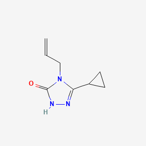 molecular formula C8H11N3O B2710926 3-cyclopropyl-4-(prop-2-en-1-yl)-4,5-dihydro-1H-1,2,4-triazol-5-one CAS No. 2197901-92-9