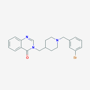 molecular formula C21H22BrN3O B2710928 3-[[1-[(3-Bromophenyl)methyl]piperidin-4-yl]methyl]quinazolin-4-one CAS No. 2380182-60-3