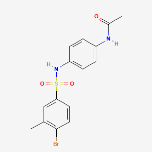 N-[4-[(4-bromo-3-methylphenyl)sulfonylamino]phenyl]acetamide