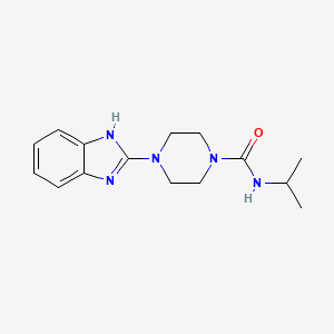 molecular formula C15H21N5O B2710931 4-(1H-benzo[d]imidazol-2-yl)-N-isopropylpiperazine-1-carboxamide CAS No. 1208834-17-6