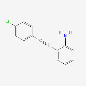 molecular formula C14H10ClN B2710942 2-((4-Chlorophenyl)ethynyl)aniline CAS No. 221910-19-6