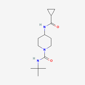 N-(tert-butyl)-4-(cyclopropanecarboxamido)piperidine-1-carboxamide