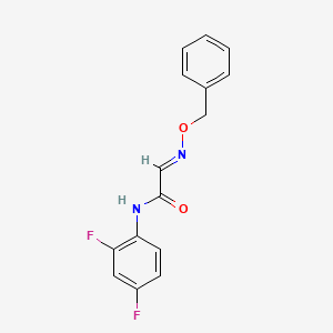 molecular formula C15H12F2N2O2 B2710962 2-[(苄氧)亚亚胺]-N-(2,4-二氟苯基)乙酰胺 CAS No. 866043-49-4