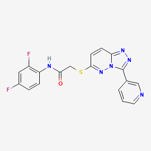 B2710978 N-(2,4-difluorophenyl)-2-[(3-pyridin-3-yl-[1,2,4]triazolo[4,3-b]pyridazin-6-yl)sulfanyl]acetamide CAS No. 868968-61-0