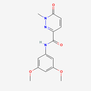 molecular formula C14H15N3O4 B2710980 N-(3,5-dimethoxyphenyl)-1-methyl-6-oxopyridazine-3-carboxamide CAS No. 926401-23-2