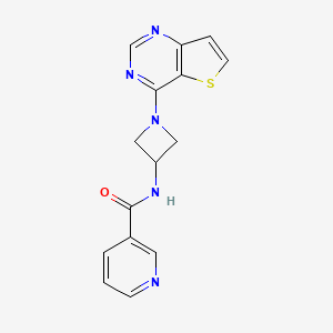 N-(1-{thieno[3,2-d]pyrimidin-4-yl}azetidin-3-yl)pyridine-3-carboxamide