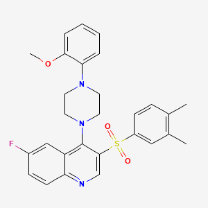 3-(3,4-DIMETHYLBENZENESULFONYL)-6-FLUORO-4-[4-(2-METHOXYPHENYL)PIPERAZIN-1-YL]QUINOLINE