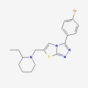 molecular formula C18H21BrN4S B2710986 3-(4-溴苯基)-6-((2-乙基哌啶-1-基)甲基)噻唑并[2,3-c][1,2,4]嘧啶 CAS No. 862807-97-4