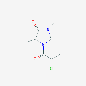 1-(2-Chloropropanoyl)-3,5-dimethylimidazolidin-4-one