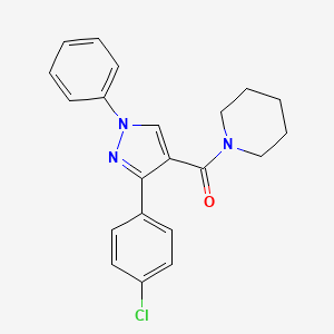 (3-(4-chlorophenyl)-1-phenyl-1H-pyrazol-4-yl)(piperidin-1-yl)methanone