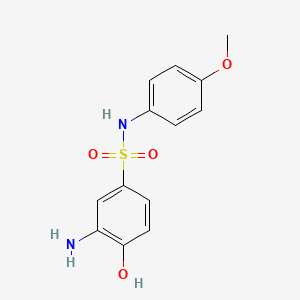 molecular formula C13H14N2O4S B2710996 3-氨基-4-羟基-N-(4-甲氧基苯基)苯并-1-磺酰胺 CAS No. 109568-86-7