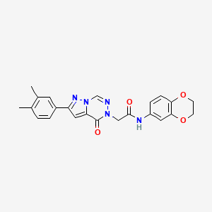 N-(2,3-dihydro-1,4-benzodioxin-6-yl)-2-[2-(3,4-dimethylphenyl)-4-oxopyrazolo[1,5-d][1,2,4]triazin-5(4H)-yl]acetamide