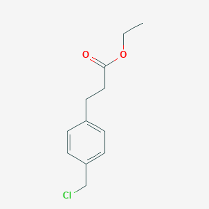molecular formula C12H15ClO2 B027110 Ethyl 3-[4-(chloromethyl)phenyl]propanoate CAS No. 107859-99-4