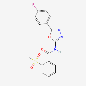 N-[5-(4-fluorophenyl)-1,3,4-oxadiazol-2-yl]-2-methylsulfonylbenzamide