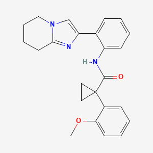 molecular formula C24H25N3O2 B2711007 1-(2-methoxyphenyl)-N-(2-(5,6,7,8-tetrahydroimidazo[1,2-a]pyridin-2-yl)phenyl)cyclopropanecarboxamide CAS No. 2034568-23-3
