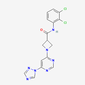 molecular formula C16H13Cl2N7O B2711009 1-(6-(1H-1,2,4-triazol-1-yl)pyrimidin-4-yl)-N-(2,3-dichlorophenyl)azetidine-3-carboxamide CAS No. 2034479-11-1