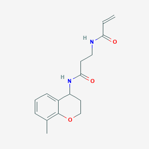 molecular formula C16H20N2O3 B2711010 N-(8-Methyl-3,4-dihydro-2H-chromen-4-yl)-3-(prop-2-enoylamino)propanamide CAS No. 2361721-70-0