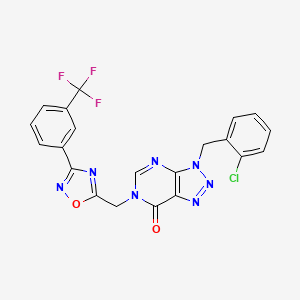 3-[(2-chlorophenyl)methyl]-6-({3-[3-(trifluoromethyl)phenyl]-1,2,4-oxadiazol-5-yl}methyl)-3H,6H,7H-[1,2,3]triazolo[4,5-d]pyrimidin-7-one