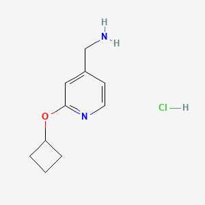 molecular formula C10H15ClN2O B2711021 (2-环丁氧基吡啶-4-基)甲胺；盐酸盐 CAS No. 2418678-01-8