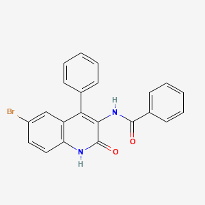 molecular formula C22H15BrN2O2 B2711032 N-(6-bromo-2-oxo-4-phenyl-1,2-dihydroquinolin-3-yl)benzamide CAS No. 332177-98-7