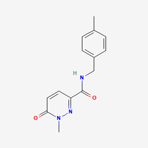 molecular formula C14H15N3O2 B2711036 1-methyl-N-[(4-methylphenyl)methyl]-6-oxopyridazine-3-carboxamide CAS No. 1003541-81-8