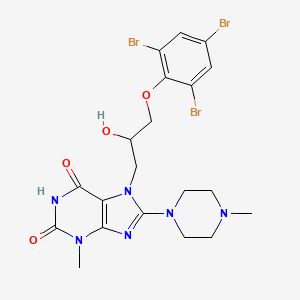 molecular formula C20H23Br3N6O4 B2711044 7-(2-羟基-3-(2,4,6-三溴苯氧基)丙基)-3-甲基-8-(4-甲基哌嗪-1-基)-1H-嘧啶-2,6(3H,7H)-二酮 CAS No. 364371-37-9