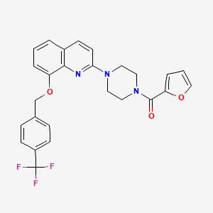 2-[4-(furan-2-carbonyl)piperazin-1-yl]-8-{[4-(trifluoromethyl)phenyl]methoxy}quinoline