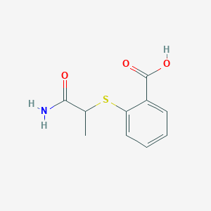 molecular formula C10H11NO3S B2711052 2-[(1-羰基乙基)硫代基]苯甲酸 CAS No. 949240-61-3